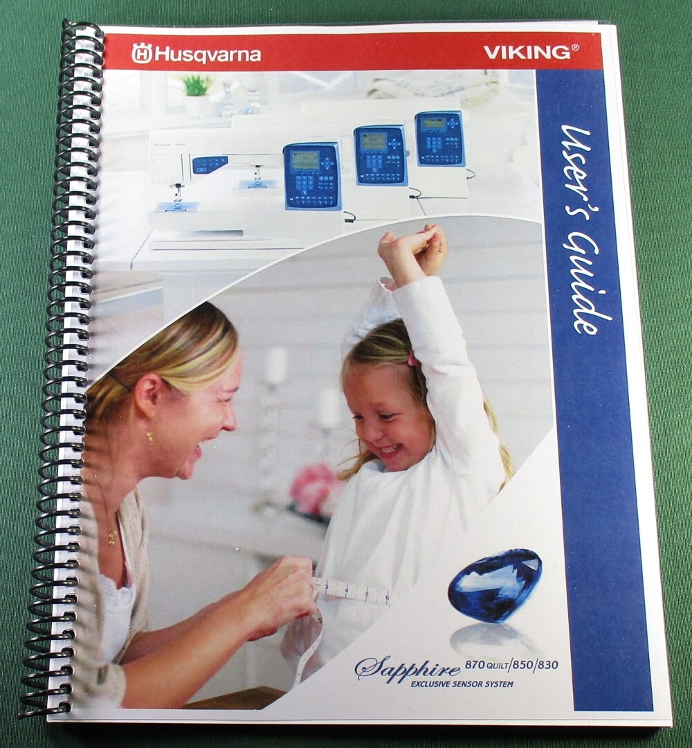 Husqvarna Viking Sapphire 870Q/850/830 Instruction Manual: w/ Protective Covers!