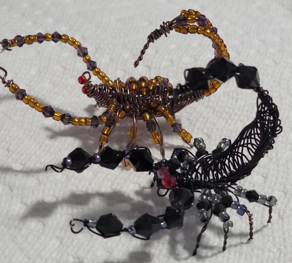 Wire Scorpions Handcrafted With Crystal And Beads