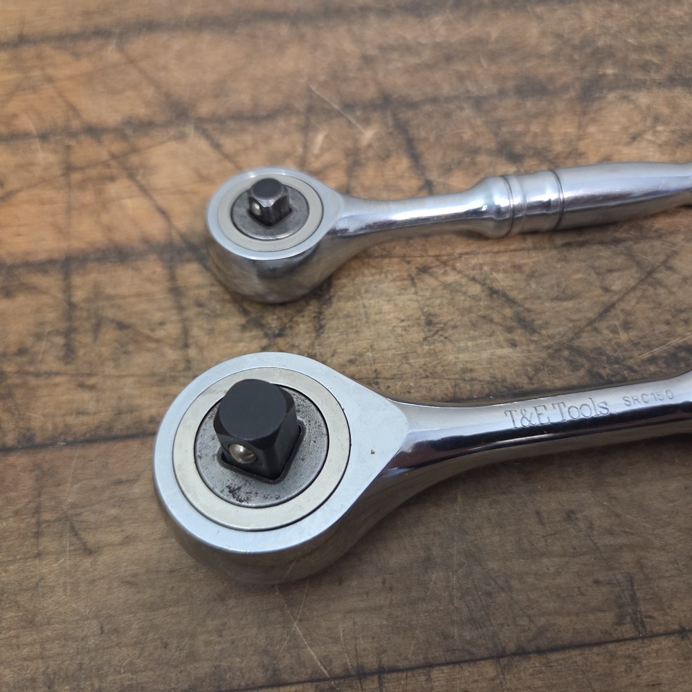 T&E Tools ~ 3/8" & 1/4" Drive SRC150 & SRCO100 Push Through Gearless Ratchet