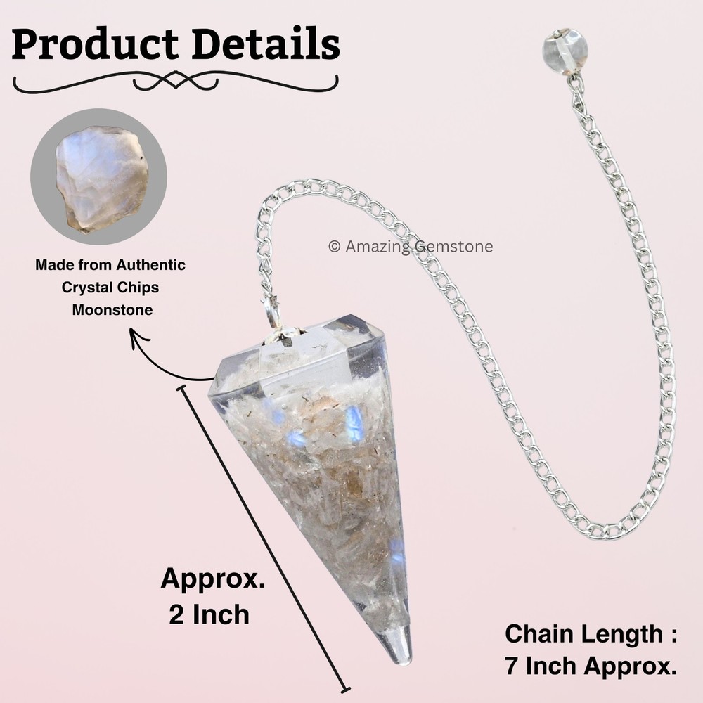 Moonstone Orgone Crystal Pendulums