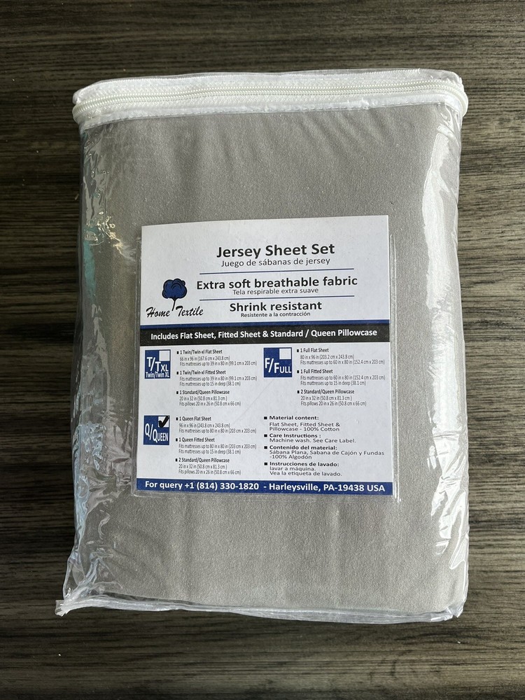 Jersey Fitted Bedsheets 100% cotton Queen