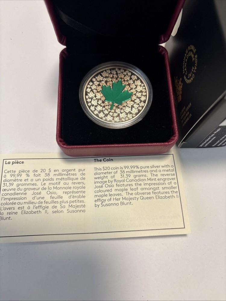 2014 $20 Maple Leaf Impression - Pure Silver Coin