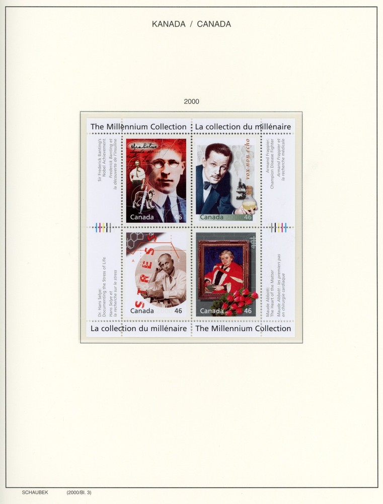 Canada 2000-2004 Virtually Complete Mint XF OG NH on Schaubek Hingeless Pages