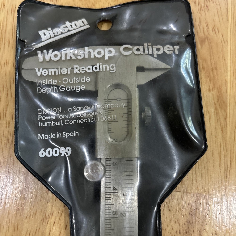 Disston Workshop Caliper 60099 Vernier Reading Inside Outside Depth Gauge
