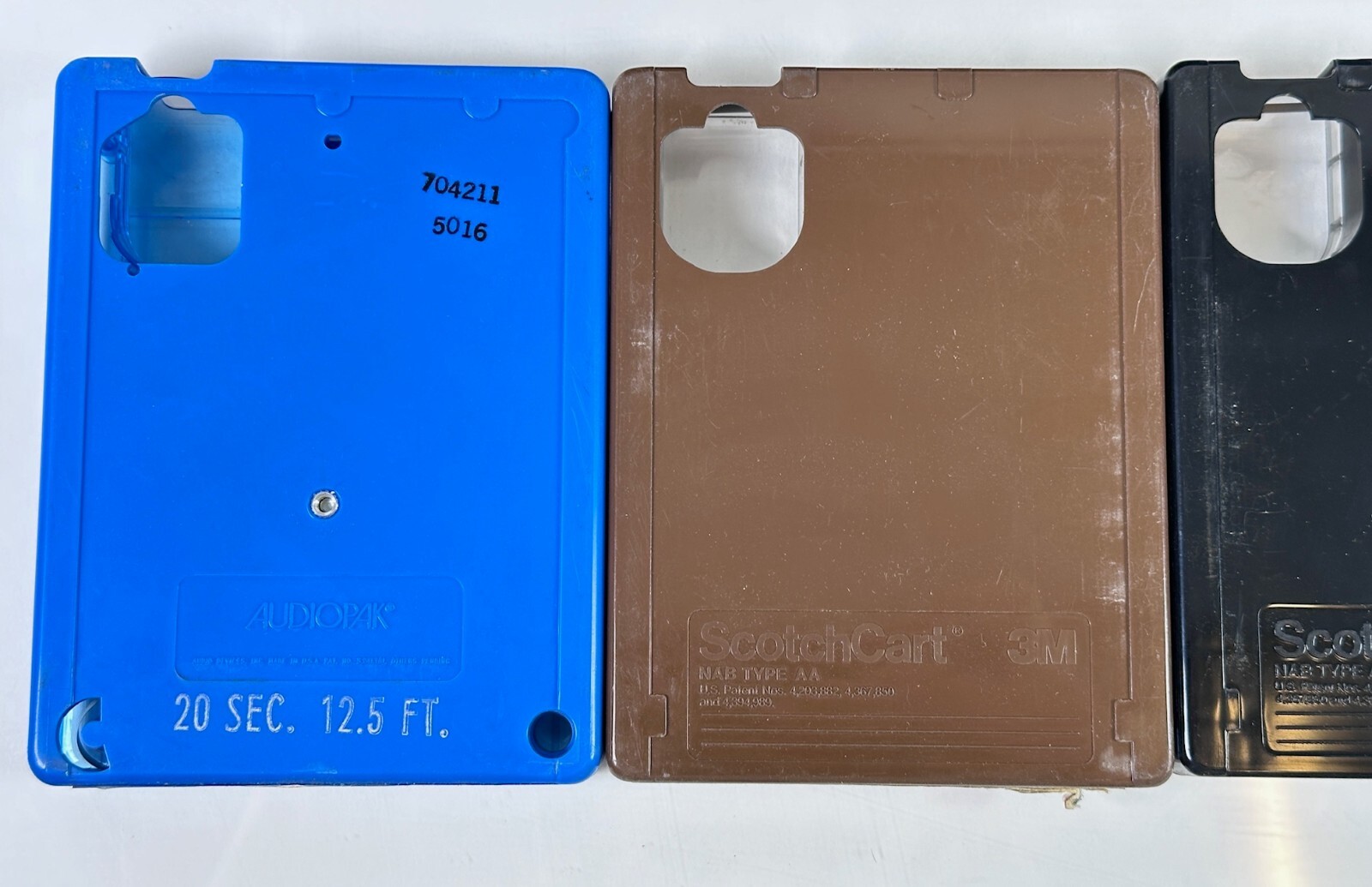 Lot of 80 Broadcast NAB Tape AA Cartridges 3M, Fidelipac, Audiopak, Scotchcart