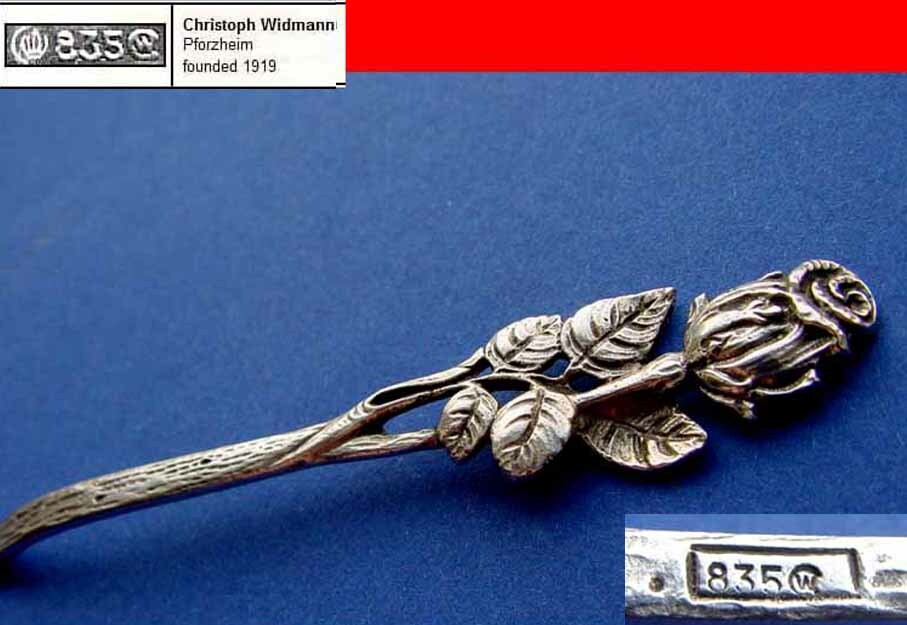 Serving Fork, Hildesheimer Rose, C. Widmann, 835 Silver B405