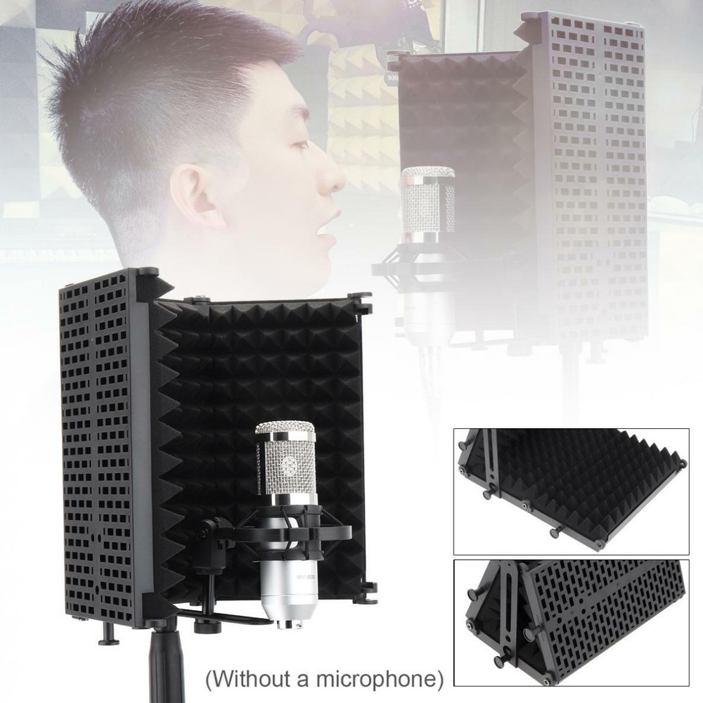 Microphone Isolation Shield Studio Mic Sound Absorbing Foam for Recording Studio