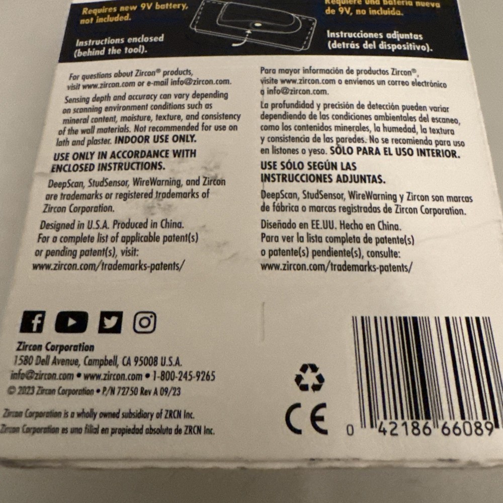 Zircon StudSensor HD55 Stud Finder - Yellow