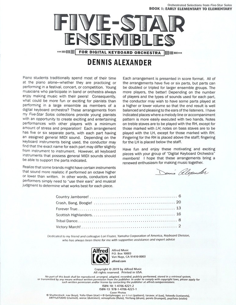 Five-Star Ensembles - Book 1 - Early/Elementary Level