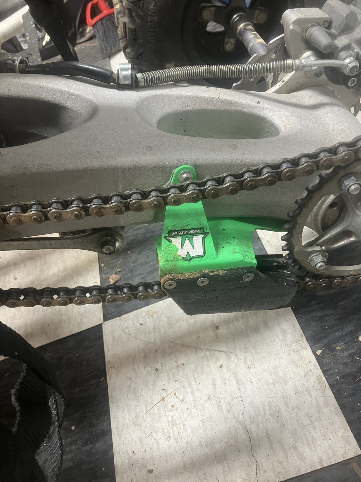 Yamaha YFZ450R 2009-2026 Walsh Race Craft Chain Guide Mounting Bracket & Guide