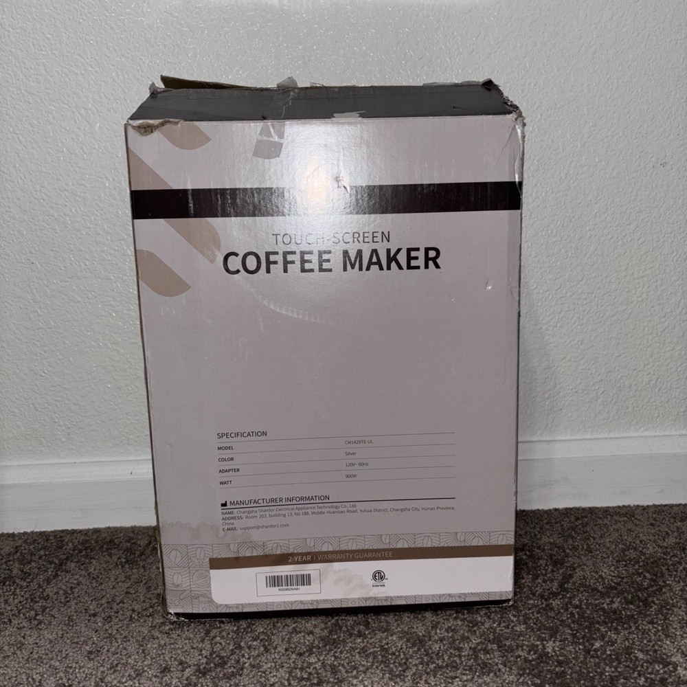 12-Cup Touchscreen Coffee Maker CM1429TE-UL Programmable Stainless Steel OpenBox