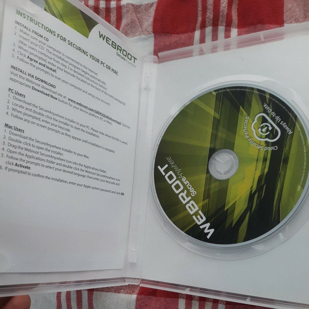 Webroot Secure Anywhere Internet Security 2 Copys OPENED but UNUSED
