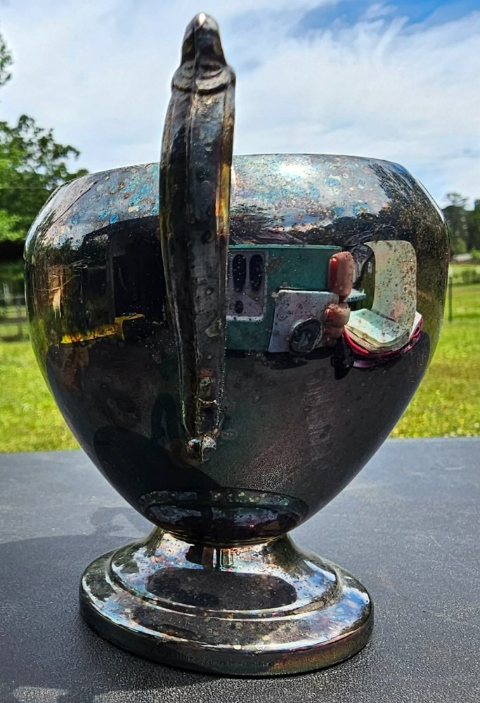 Vintage Silver Sugar Bowl Original Surface