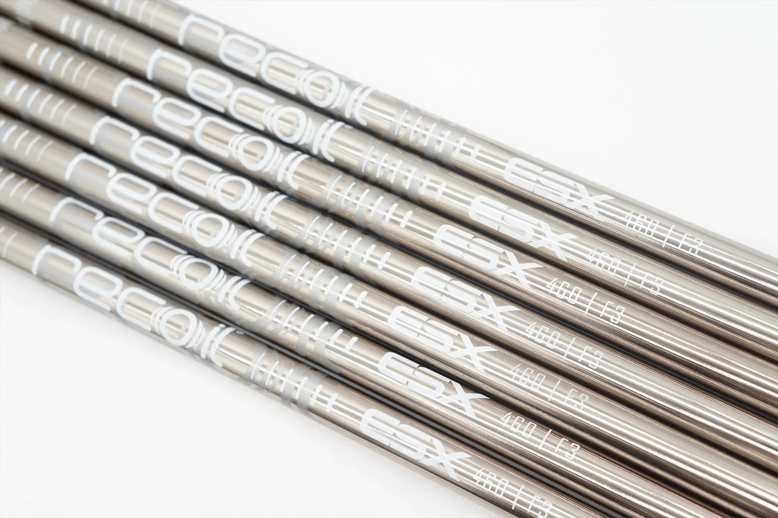 Seven Shaft Set (7) UST MAMIYA RECOIL ESX 460 F3 REGULAR FLEX GRAPHITE IRONS 370