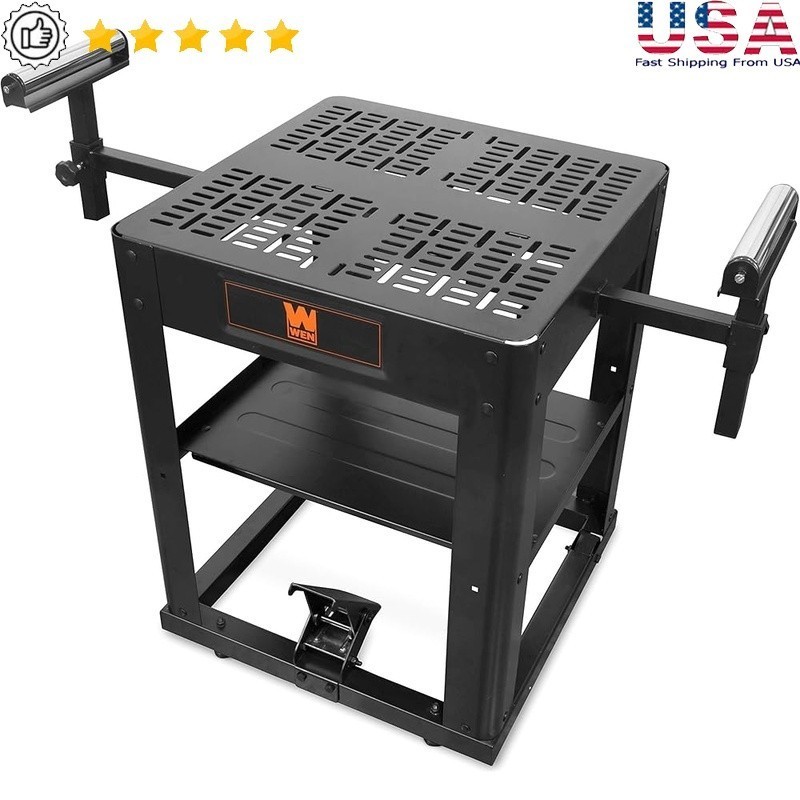 Adjustable Rollers Mobile Work Stand Benchtop Planer Miter Saw Support New