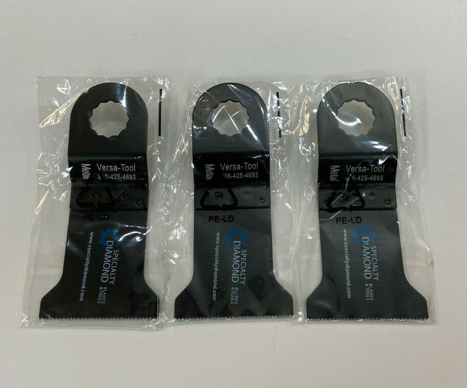 Versa-Tool 3 Pack Oscillating Multi Tool Saw Blades Set (Metal)