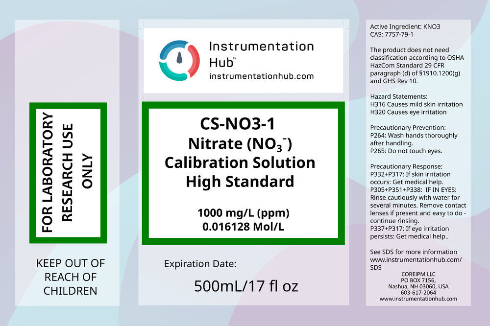 INSTRUMENTATIONHUB Nitrate (NO3-) ISE Calibration Solution Set 2x17floz/2x500mL
