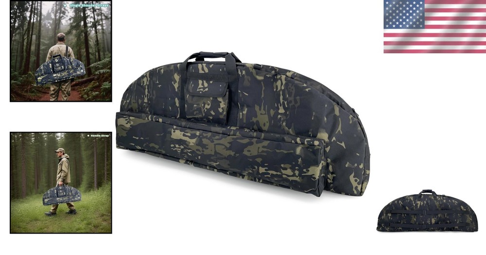 Compartmentalized Soft Bow Case - Portable Archery Solution with Arrow Storage