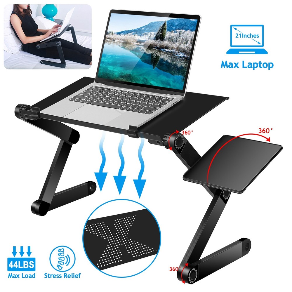 360° Adjustable Laptop Table Stand Lap Sofa Bed Tray Computer Notebook Desk