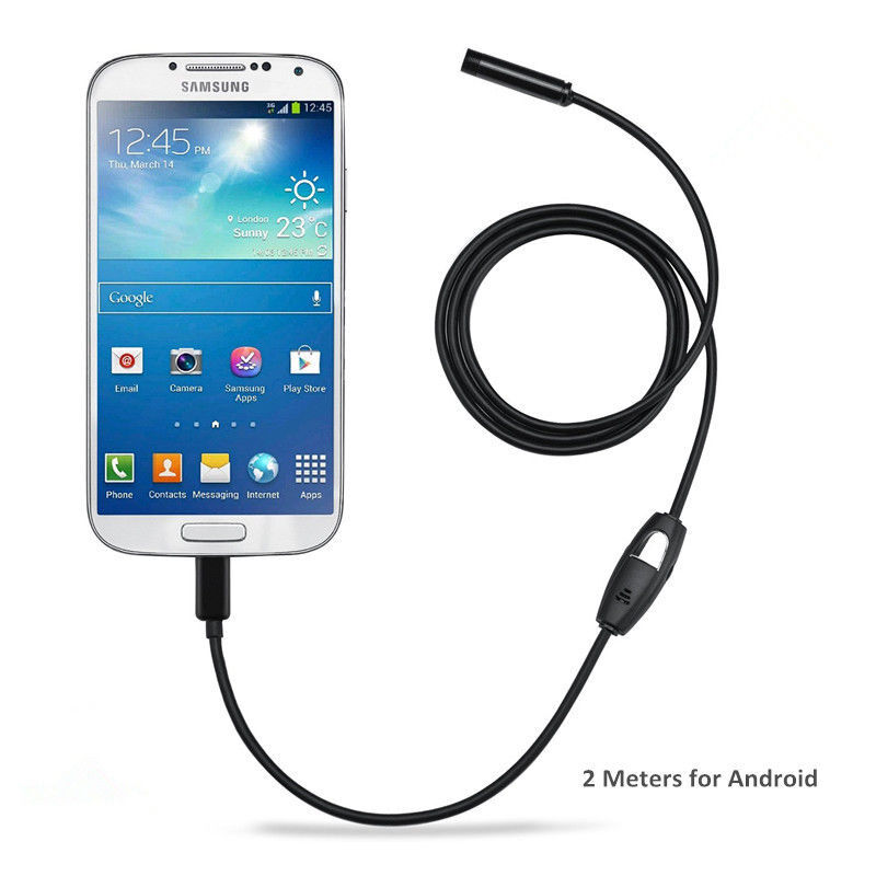 16.4FT Endoscope 7mm Borescope Snake Camera Scope Inspection USB For Android PC