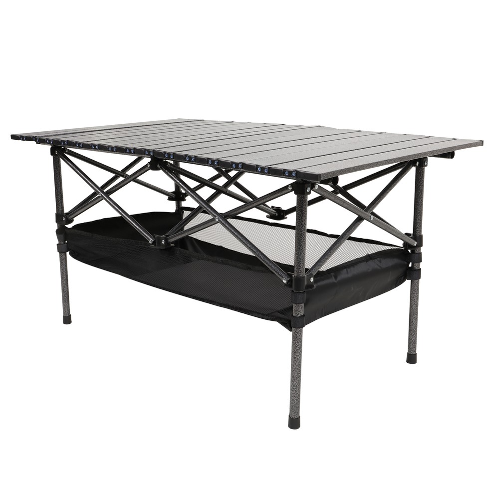 Camping Table That Fold up Lightweight, Aluminum Folding Table Roll Up Table 37"