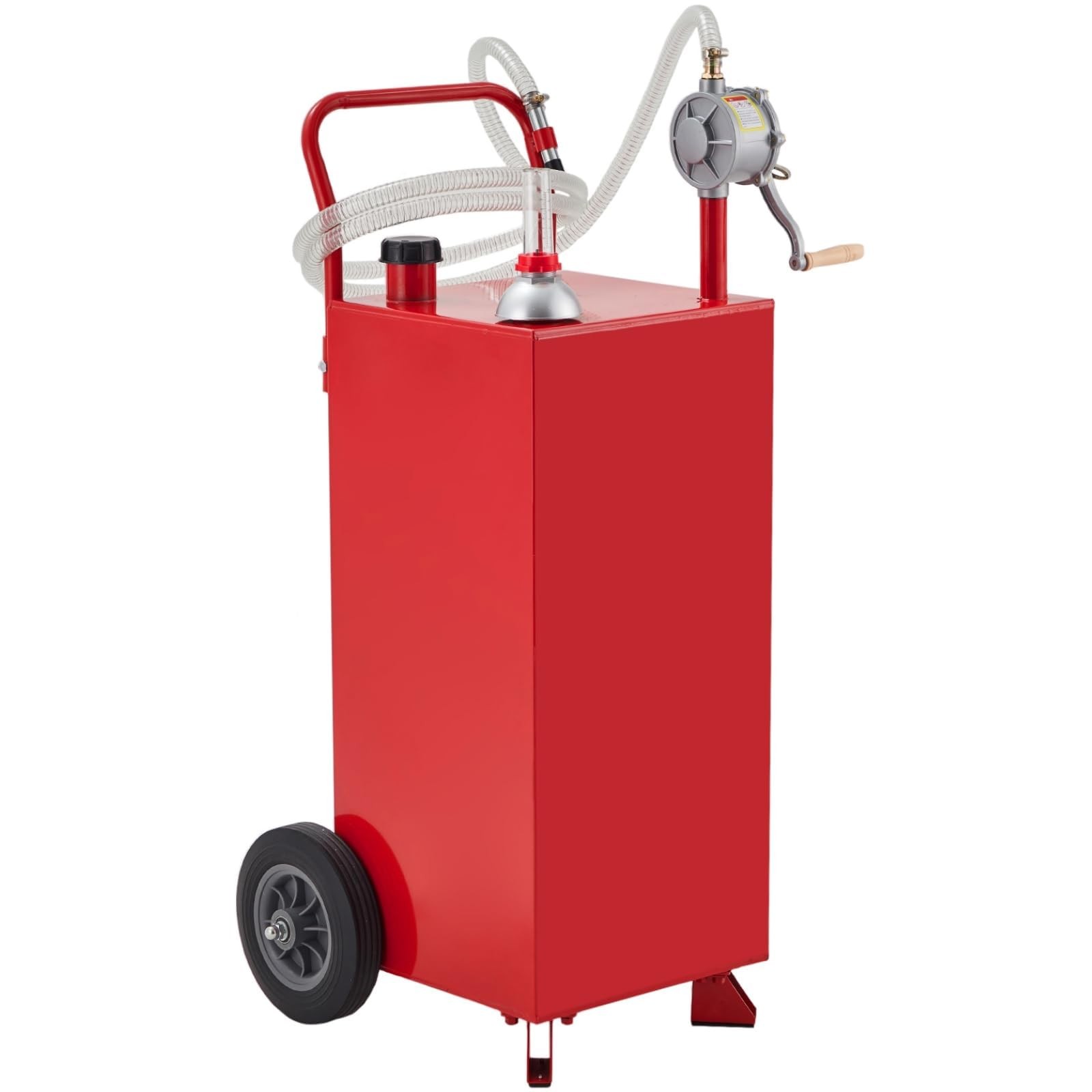 30/35/40/50 Gallon Fuel Caddy Fuel Storage Tank w/ Manual Transfer Pump & Wheels