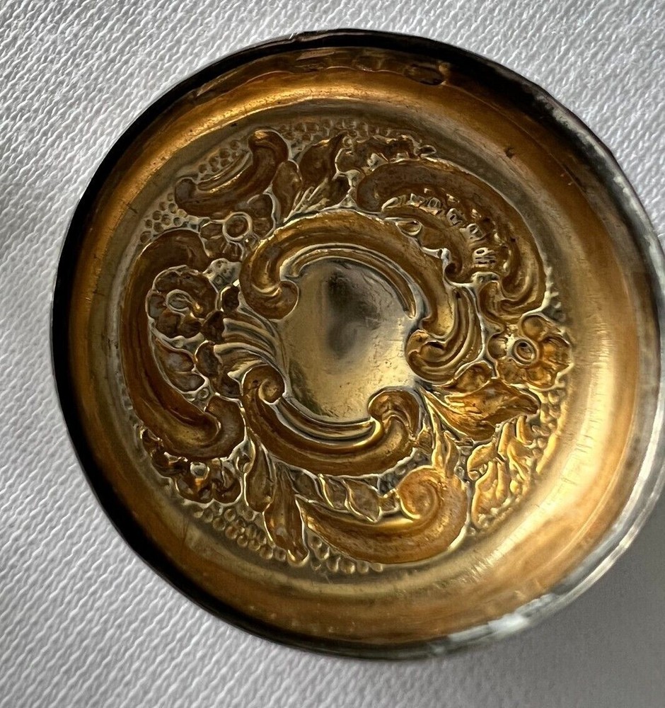 Antique Silver pill jar 1898