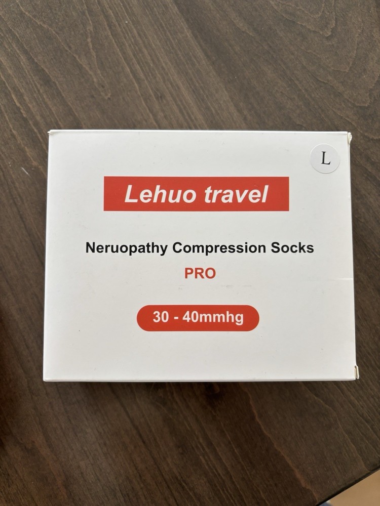 2 Pairs Neuropathy Compression Socks Size L