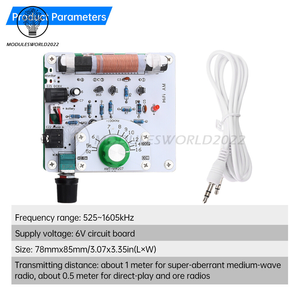 525~1605kHz Medium Wave AM Radio Transmitter DIY Circuit Board Radio Module 6V
