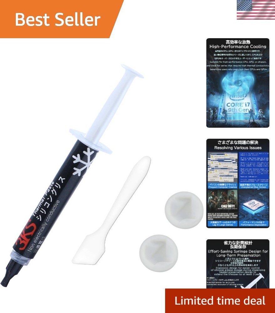 Efficient 2g CPU Thermal Compound - 16W, Non-Conductive with Applicator Tools