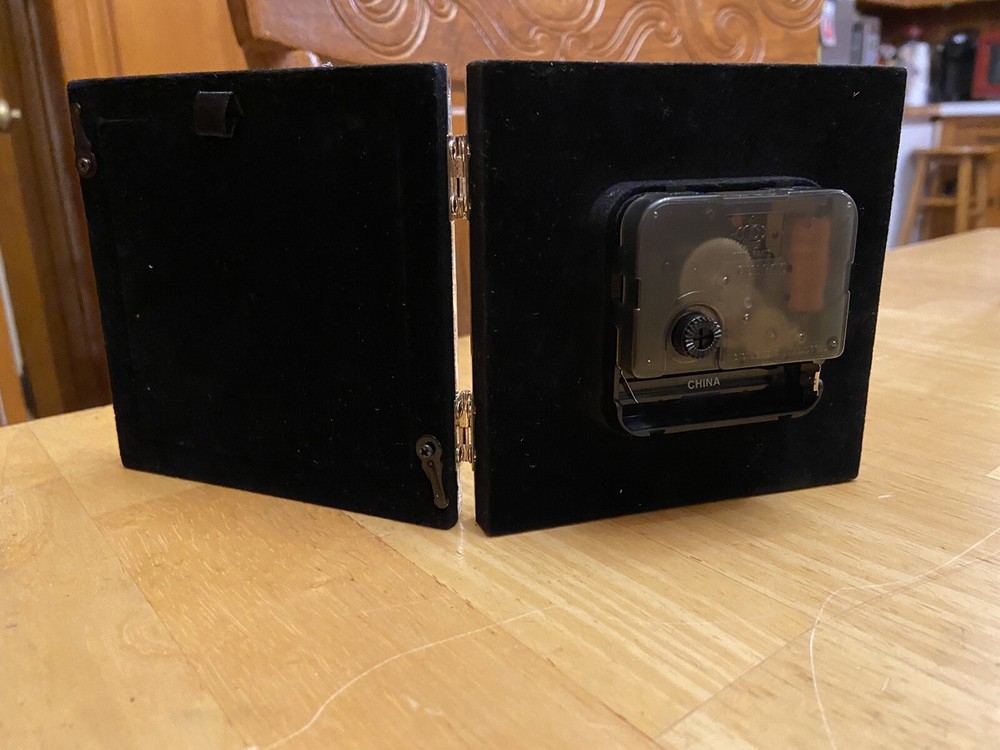 Silver plated double frame clock
