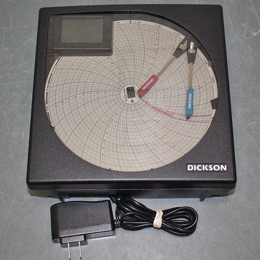 BROKEN - Dickson Universal Input Chart Recorder ET855 / 14905-002, LCD, 8" Dial