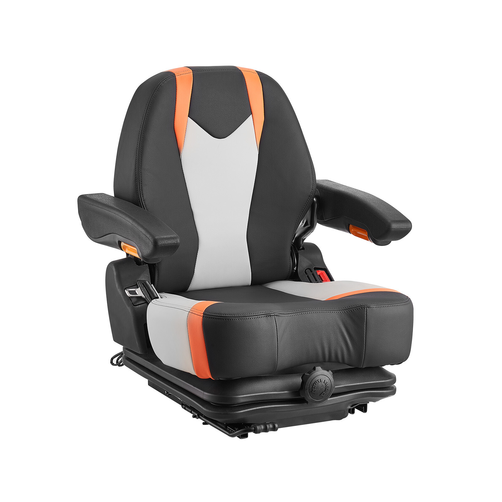 Universal Forklift Seat Tractor Suspension Seat Chair Fold Down Adjustable Back