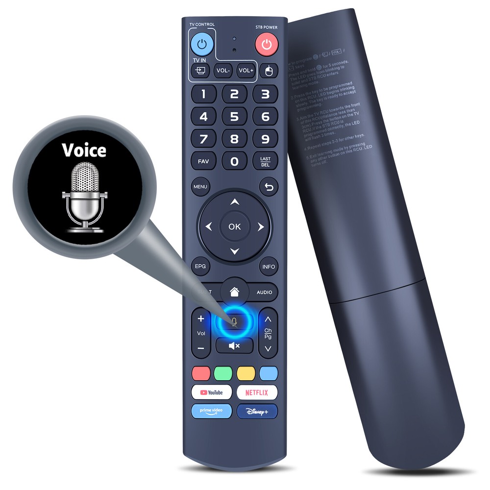 Remote Control Compatible with vSeeBox V3 Pro Android TV Box with Voice