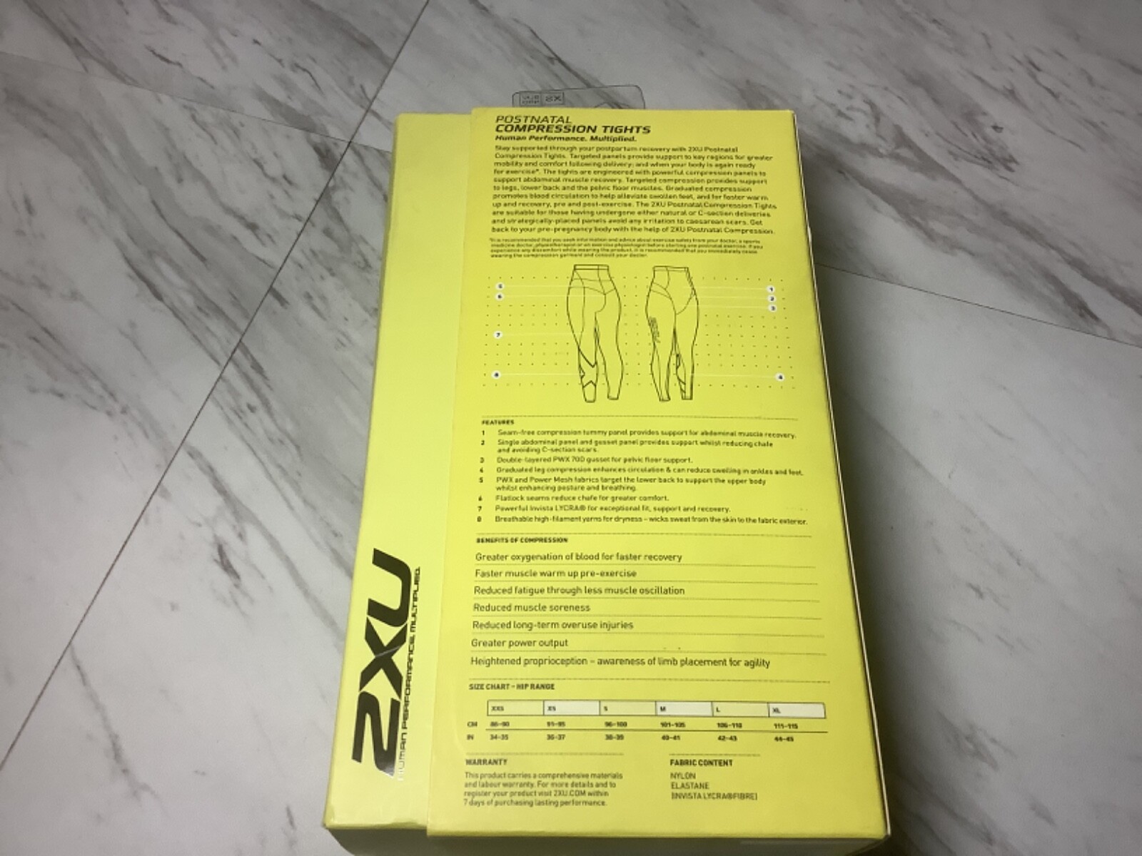 2XU Postnatal Compression Tights Women's Extra Small Black WA3598b~PWX