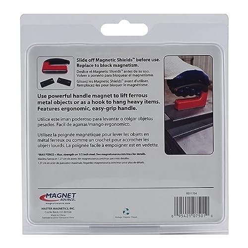 Master Magnetics Strong Magnet with Ergonomic Handle - 100 lb Pull Force,...