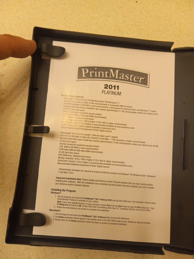 Printmaster Platinum 2011 DVD-ROM PC & MAC Compatible With Product Key