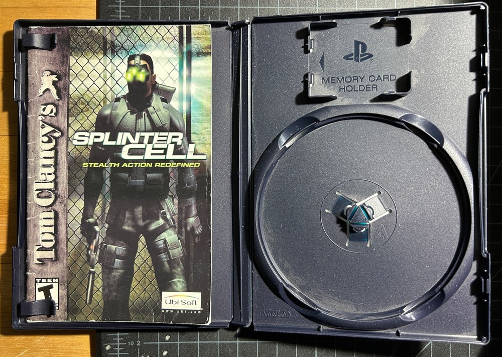 SPLINTER CELL (PLAYSTATION 2, 2001) PS2 CASE & MANUAL ONLY, NO GAME!