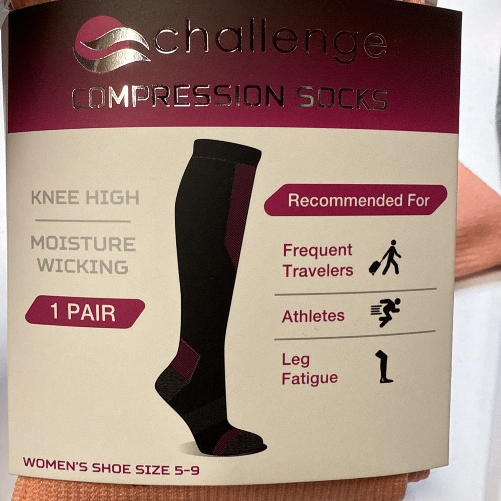 compression knee socks size 9-11 with animal