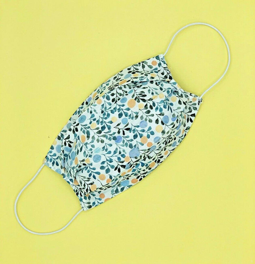 Cotton Face Mask With Filter Pockets Washable Handmade - Berries Botanical