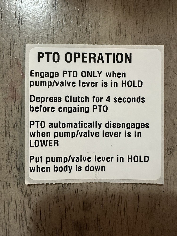 Pto Hydraulic Dump Lever