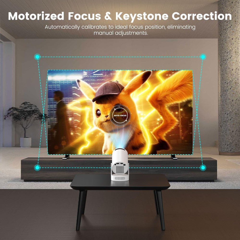 Mini Projector with WiFi and Bluetooth, Portable Projector Support Soundbase ...