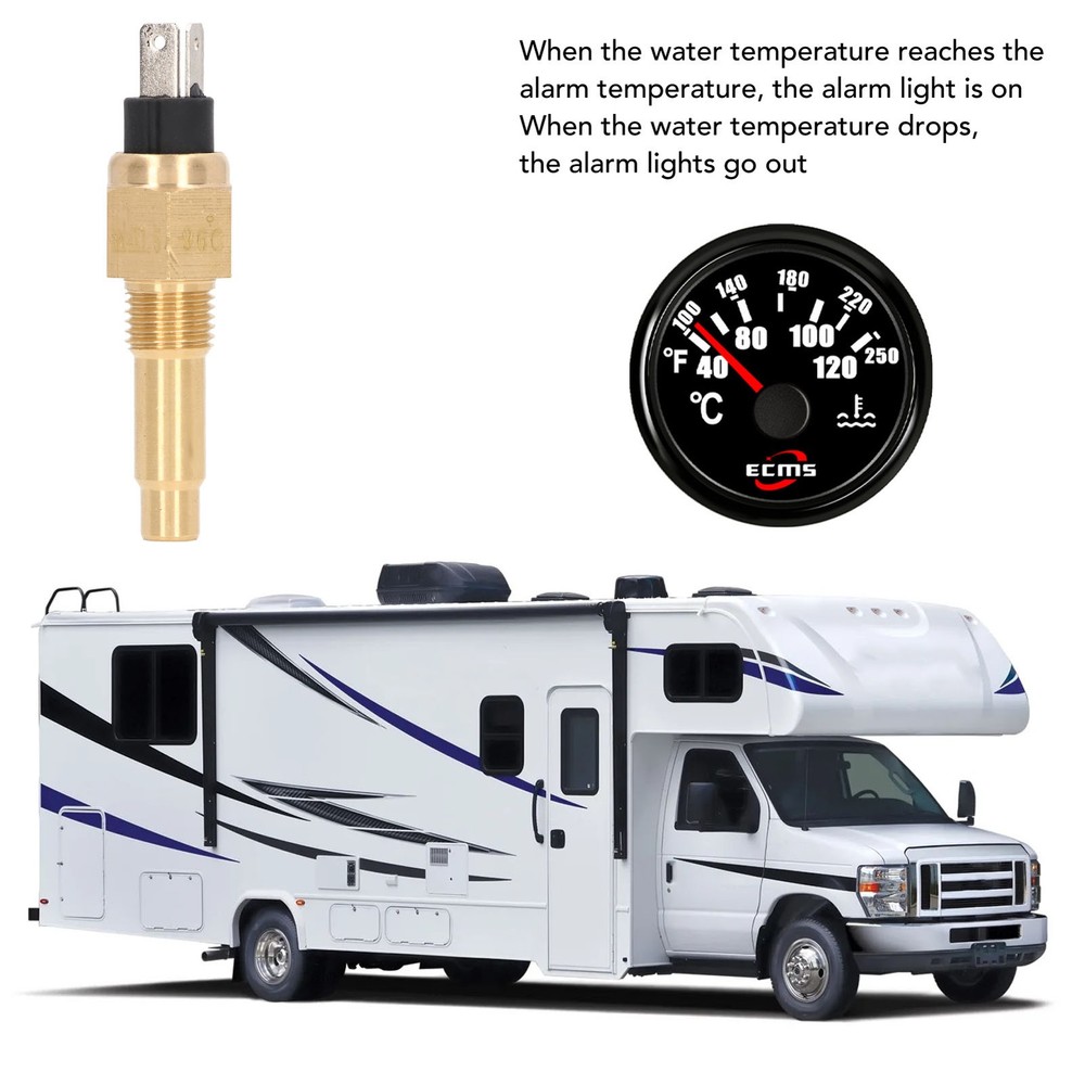 Engine Temperature Gauge Sensor Practical Anti-Aging Water Temperature Sens FRQH