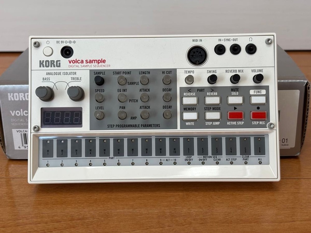 KORG volca sample Digital Sampler Compact Step Sequencer With Box Cable Manual