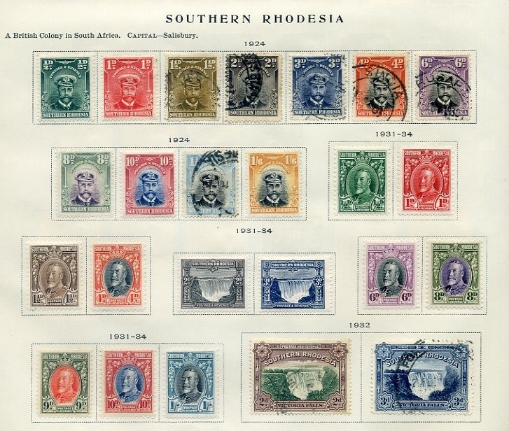 Southern Rhodesia Collection on complete Scott International Pages to 1940