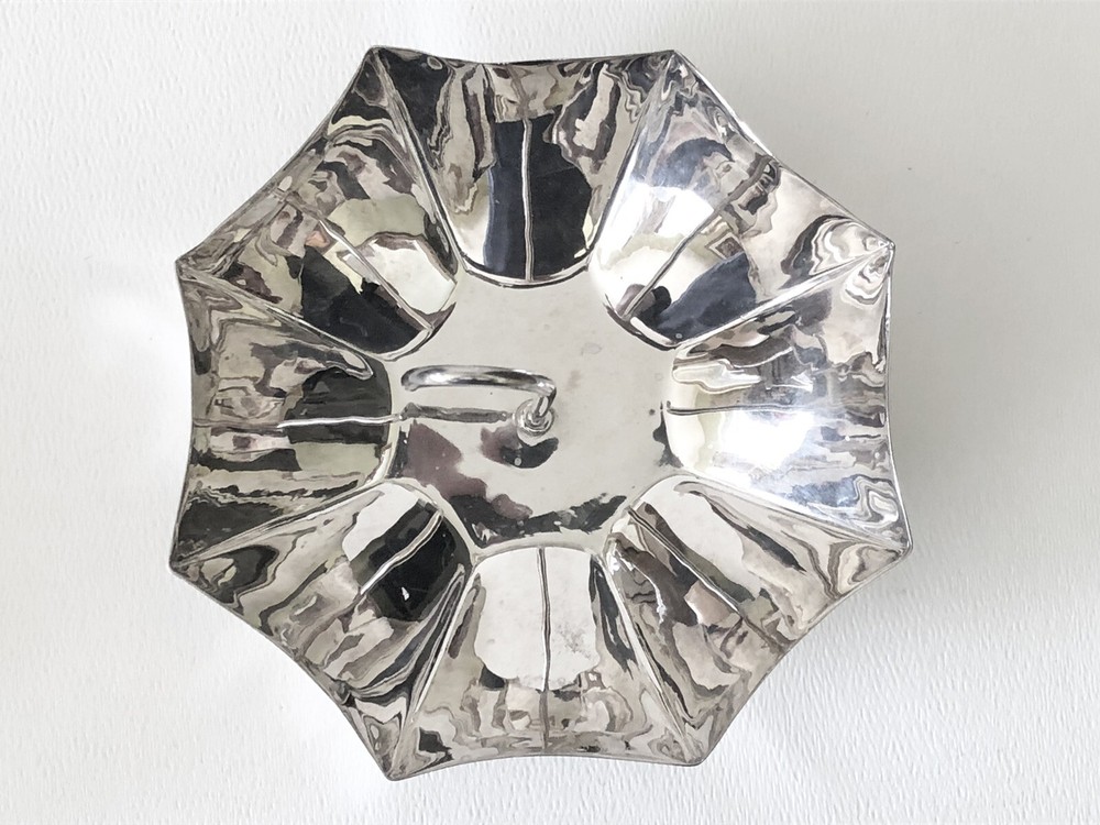 Vintage SilverPlate Diorf Mexico Figural Open Umbrella Silver Candy Dish Bowl