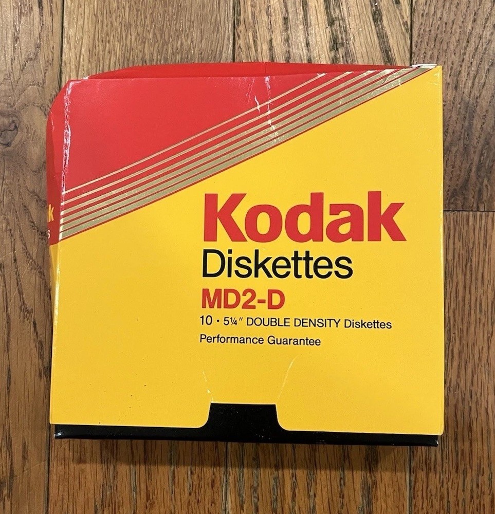Vintage Kodak 5 1/4" Diskette 2S 2D Double Sided Density 12 Computer Discs Disk