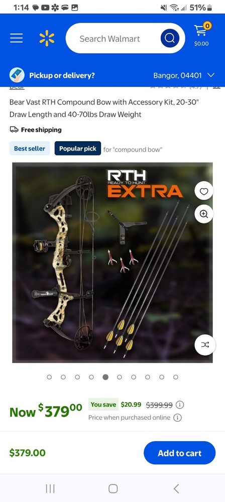 Vast Compound Bow Set. Paid399.00