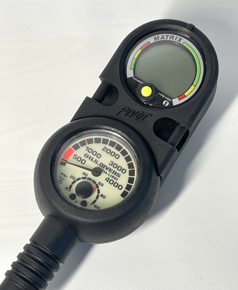 ScubaPro MK2 R190 Scuba Regulator, US Divers Pivot Console W/Matrix Computer EUC