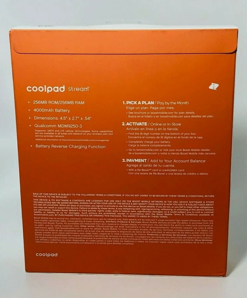 Wireless Wifi Coolpad Stream by Boost Mobile Expanded Data Network Device NEW!!